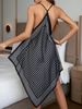 Bohemian Polka Dot Print Halter Dress, Fitted Design, Casual Summer, Perfect For Vacation & Daily Wear_ecoleips.com