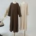 Verve Two-Piece Headscarf Set Casual Robe Dress_ecoleips.com