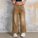 Cross-Border . Retro Loose Jeans For Women Wide-Leg Washed Long Draped Straight-Leg Pants Wholesale European And_ecoleips.com