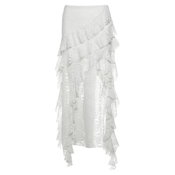 K Light Luxury Style Pure Desire Heavy Industry High-end Birthday Gift Skirt Princess Mesh Long Skirt Irregular Skirt_ecoleips.com