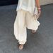 Women's French Style Bubble Jogger Pants Autumn/Winter Casual Elegant Long Trousers Polyester Thin Material For Spring/Summer_ecoleips.com