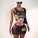 Women's Casual Trendy Breathable Mesh Sleeveless T-Shirt Vest European American Fashion Round Neck Printed Dress_ecoleips.com