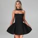European And American Women's Fashion 2025 Summer New Style Fashionable Sexy Back-Zipper Tube Top Short Party Dress_ecoleips.com