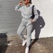 Women's Casual Solid Color Two Piece Set Fashion Sports Autumn Winter New Arrivals_ecoleips.com