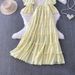 Women's Vacation Style Clothing Set Short Sleeved Blouse & High Waisted Maxi Skirt Padded Bust Flared Sleeves Tiered Ruffle Design_ecoleips.com