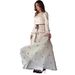 Women's Elegant Summer Maxi Dress – Flowy A-Line Long Sleeve Dress With Waist Tie & Butterfly Embroidery – Cotton-Polyester Blend Boho Chic Dress_ecoleips.com