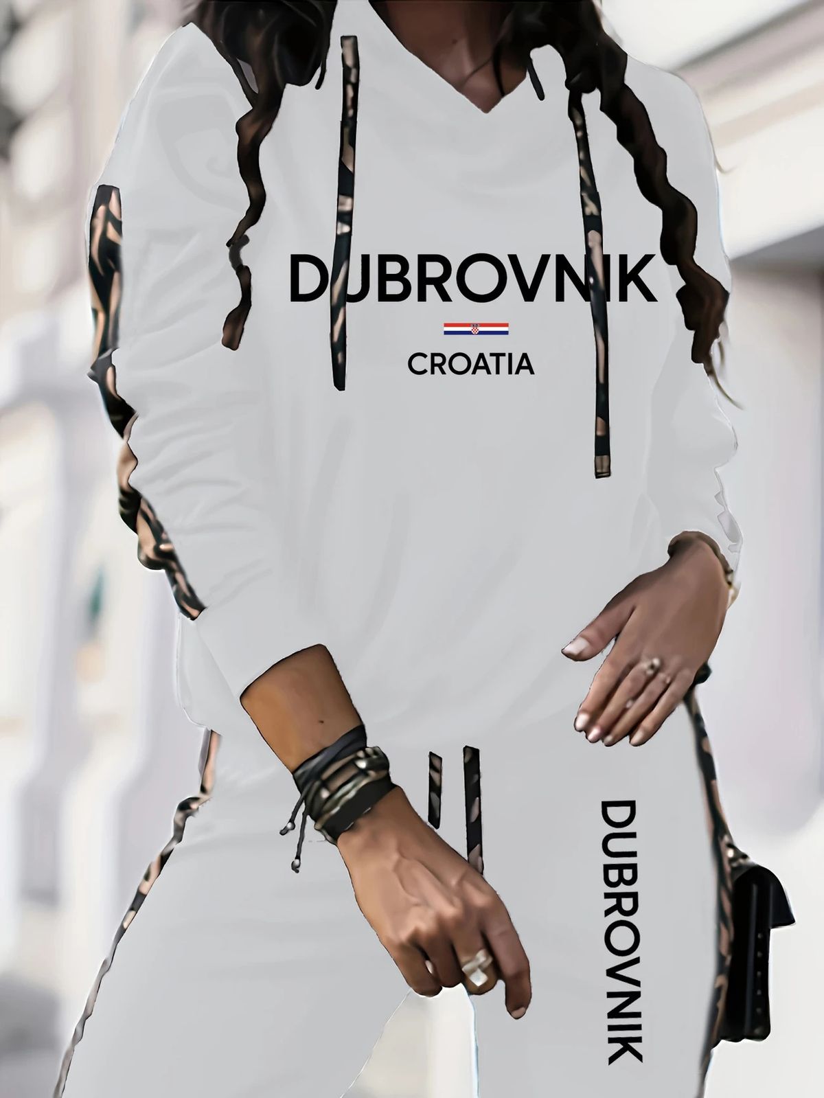 Women's Letter Print Hoodie Set, Long Sleeve Pullover Sweatshirt And Elastic Waist Pants_ecoleips.com