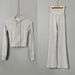 Korean Dongdaemun Slim Fit Sporty Hooded Zipper Short Jacket + High-Waisted Casual Pants Two-Piece Set For Women_ecoleips.com