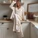 Autumn New European And American Heart Print Cotton Sleeve Long Pants Pajama Set Wholesale Home Wear For Women_ecoleips.com