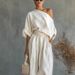 Women's Loose Fitting Wide Leg Casual Top And Lantern Pants Set Spring Cotton Linen Blend_ecoleips.com