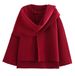K Fashionable Women's Asymmetrical Scarf Short Knitted Cardigan;_ecoleips.com