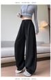 Gray Fleece Sweatpants Women's 2005 New Autumn And Winter Lamb Fleece Scimitar Sweatpants Large Size Fat Mm Loose Wide-leg Pants_ecoleips.com
