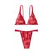 New Style Sexy Lace-Up Printed Bikini Fashion Two Piece Swimsuit Women's Clothing_ecoleips.com