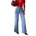 Women's High-Waisted Flare Jeans With Multi-Pockets – Vintage-Inspired Bootcut Denim Pants For Casual & Office Wear_ecoleips.com