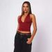 European And American Style Cross-border Women's Clothing, Sexy Deep V-neck, Low-cut, Halter Neck, Backless, Slim-fit,_ecoleips.com