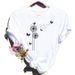 Cross-border Plus-size Summer Round-neck Butterfly T-shirt For Women_ecoleips.com