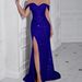 Women's Clothing New Party Sequined One Shoulder Slit Dress INS Temperament Slim Fashion Evening Dress_ecoleips.com