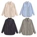 2026 Spring Autumn New European And American Cross-Border Women's Urban Casual Washed Denim Shirt Jacket M2_ecoleips.com