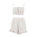 European And American Summer New Pure Cotton Wrinkle Fabric Printed Camisole Shorts Pajama Set Cross-Border_ecoleips.com