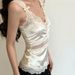 Women's Sleeveless Camisole Top Bow Tie V Neck Lace Slim Fit Pure Sexy Patchwork Solid Color Hot Girl Outerwear Vest_ecoleips.com