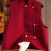 Aria Basics New Chinese-style Red Vintage Woolen Vest Women, Fashionable Outerwear For Autumn And Winter, Sleeveless Top_ecoleips.com