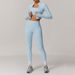 Women's Clothing Outdoor Sports Tight Yoga Wear Set Nude Fitness Wear Shockproof High Waist Yoga Wear Three Piece Set_ecoleips.com