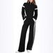 Women's Sporty Striped Lounge Set – Long Sleeve Color-Block Tracksuit (S-XXXL, Poly-Spandex Blend, Wrinkle-Free Chenille Fabric)_ecoleips.com