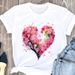 European And American Cross-border Foreign Trade Wholesale Women's Floral Round-neck Plus-size Short-sleeve T-shirt Tops_ecoleips.com