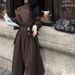 Women's Lightweight Long Trench Coat - Solid Color Casual Elegant Overcoat For Office & Daily Wear_ecoleips.com