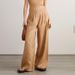 Suitable For All Seasons Commuting Vacation Versatile Spring Summer New White Linen High Waist Pleated Straight Wide Leg Pants For Women_ecoleips.com