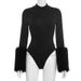 Spring And Autumn Women's Sexy Wind Cuff Splicing Hair Solid Color Tights Women's_ecoleips.com