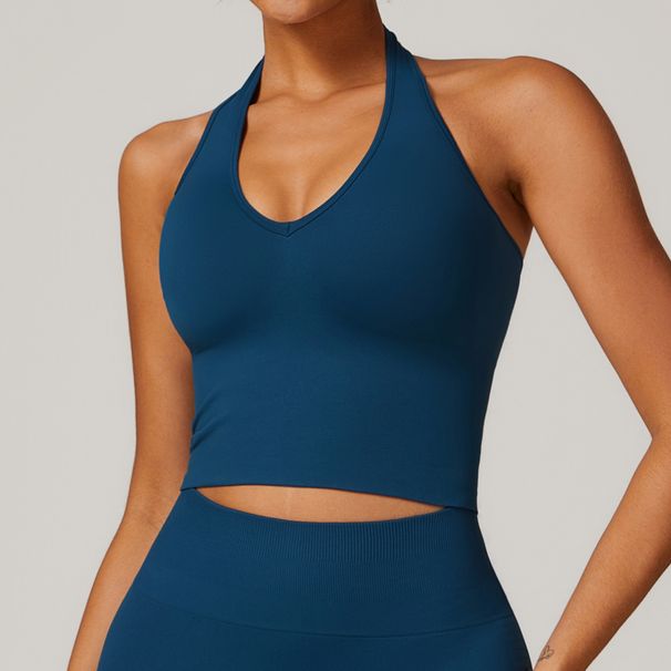 dfyne seaml square neck sport ra halter neck beautiful back sportswear women's fi gym tank top_ecoleips.com