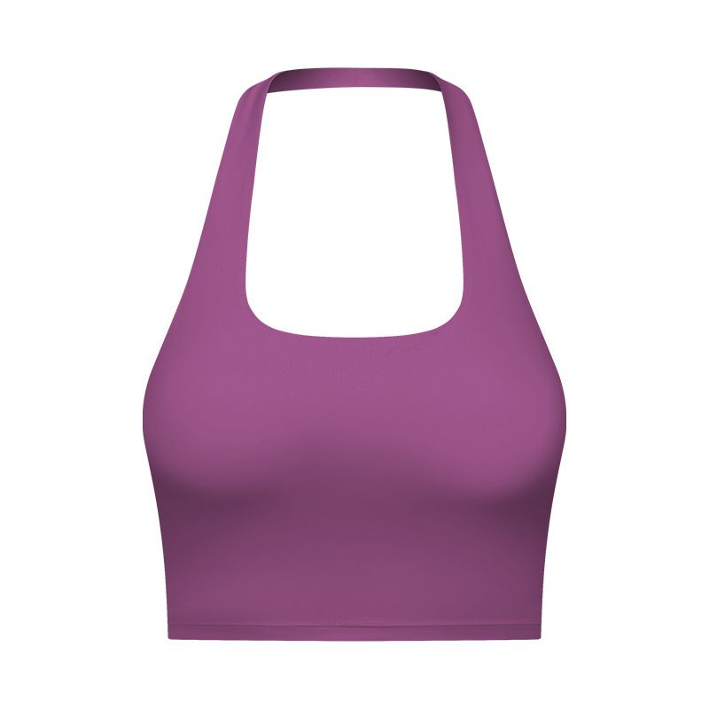 Women's Clothing New Sexy Halter Neck Tube Top Style Beautiful Back Sports Underwear Female Fashion Pleated Sports Bra Dt146_ecoleips.com