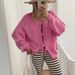 Women's Clothing Elegant V-Neck Tie-Front Knit Cardigan Soft Stylish Long Sleeve Open Front Sweater Lightweight & Versatile For Office & Casual Wear_ecoleips.com