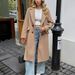 Women's Elegant Double-Breasted Trench Coat – Classic Long Sleeve Button-Up Jacket (S-XL, Khaki)_ecoleips.com