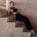 Women's Clothes Knitted Underlay Short Strap Sexy Open Umbilical Top Half Skirt Set_ecoleips.com
