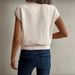 Oversized Knit Vest – High Neck & Long Sleeve Layering Piece For Women (Rayon Blend, 4 Sizes, Cream)_ecoleips.com