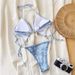 Women's Sexy One-Piece Swimsuit - Denim Print With Adjustable Bikini Straps & Chest Pad (European & American Fit, Nylon Fabric)_ecoleips.com