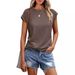 2025 Women's Tank Top Summer Short T-shirt Solid Color Round Neck Hooded Sleeve For Women_ecoleips.com