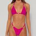 Women's Clothing Women's Sexy Two Piece Bikini Set European And American Style Shiny Nylon Triangle Panties Fabric Swimsuit_ecoleips.com