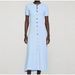 French Style Slim Waist Commute Temperament Button Down Short Sleeve Knit Dress For Women Elegant Daily Office Wear_ecoleips.com