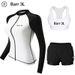 Aria Basics Women's Two-Piece Surfing Korean Diving Quick-Dry Sleeve Long Pants Full Body Hot Spring Jellyfish Suit Slimming Sun_ecoleips.com