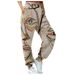 Streetwear Graphic Joggers For Women Casual Abstract Face Print Sweatpants High Waist Loose Track Pants With Pockets Comfy_ecoleips.com