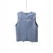 Women's Denim Vest Sleeveless Casual Jacket Loose Fit Cropped Waistcoat Summer Fashion_ecoleips.com