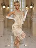 Women's Clothing Elegant A-Line Party Dress With Sequin Embroidery & Fringe Detail – Plus Size Formal Gown (Available In 5 Colors & 7 Sizes)_ecoleips.com