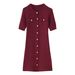 Women's Slim Fit Knitted Dress Round Neck Short Sleeved Fashion Summer Dress Versatile_ecoleips.com
