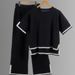 Women's Clothing Summer Knitted Sweater Set Short Sleeved Pullover Wide Leg Pants Comfortable Casual Outfit_ecoleips.com