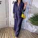 Women's Clothing Women's Solid Color Large Size Casual Cotton And Linen V Neck Suit Trousers Two Piece Set_ecoleips.com