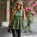 Elegant Women Sleeveless Top Round Neck Slim Waist Versatile Casual Office Shirt_ecoleips.com