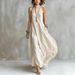 Women's Bohemian Style Off-Shoulder Long Dress Elegant Halter Neck Loose Fit Summer New Arrivals_ecoleips.com